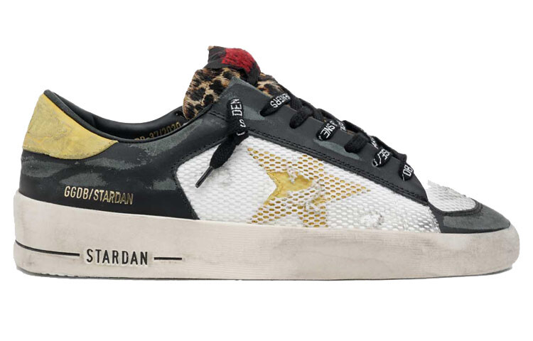 Кроссовки для скейтбординга Stardan женские низкие, черные/белые Golden Goose — фото 2