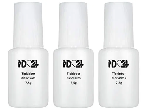 Набор клея для типсов с кистью, густая вязкость (3 x 7) ‎Nd24 Naildesign, Thick Viscosity
