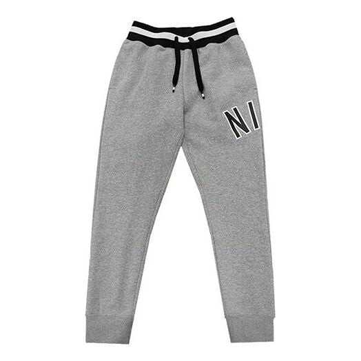 

Брюки casual sports slim fit fleece long pants gray Nike, серый