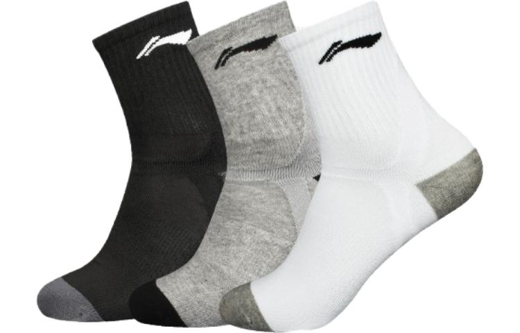 

Мужской комплект носков LiNing до середины голени, 1 Set 6 Pack (Black, White, Gray)