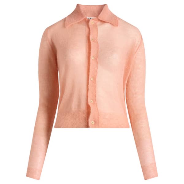 

Кардиган из тонкого трикотажа из детского мохера Auralee, Salmon Pink