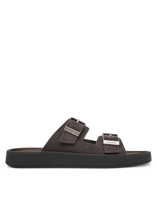 Calvin Klein Мюли Ergon Double Bar Sandal Su HM0HM02094 коричневые