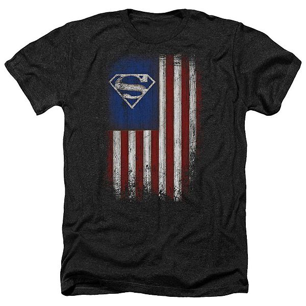 

Футболка adult heather с принтом Superman old glory shield Licensed Character