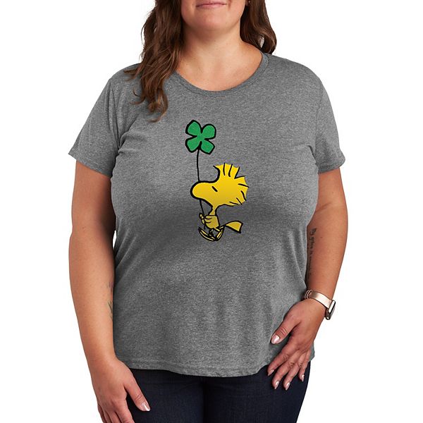 

Футболка с принтом Peanuts Woodstock и блестками в виде клевера, Plus size Licensed Character, Heather Gray, Коричневый, Футболка с принтом Peanuts Woodstock и блестками в виде клевера, Plus size Licensed Character, Heather Gray