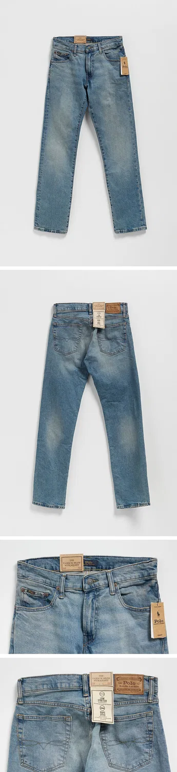 Мужские джинсы Barrick Slim Straight светло-голубые от Polo Ralph Lauren — фото 3