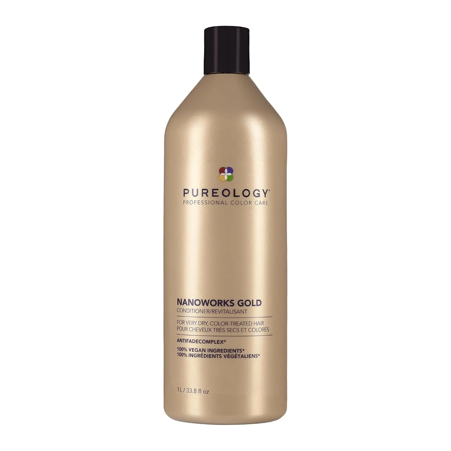 Кондиционер Pureology Nanoworks Gold - для очень сухих и окрашенных волос, восстанавливает и укрепляет волосы, не содержит сульфатов и подходит для веганов. 1000 мл (1 шт.), Gold