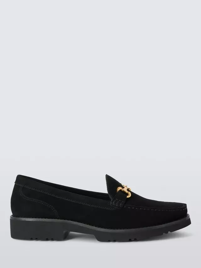 

Лоферы John Lewis Orella Nubuck Snaffle Trim, черный