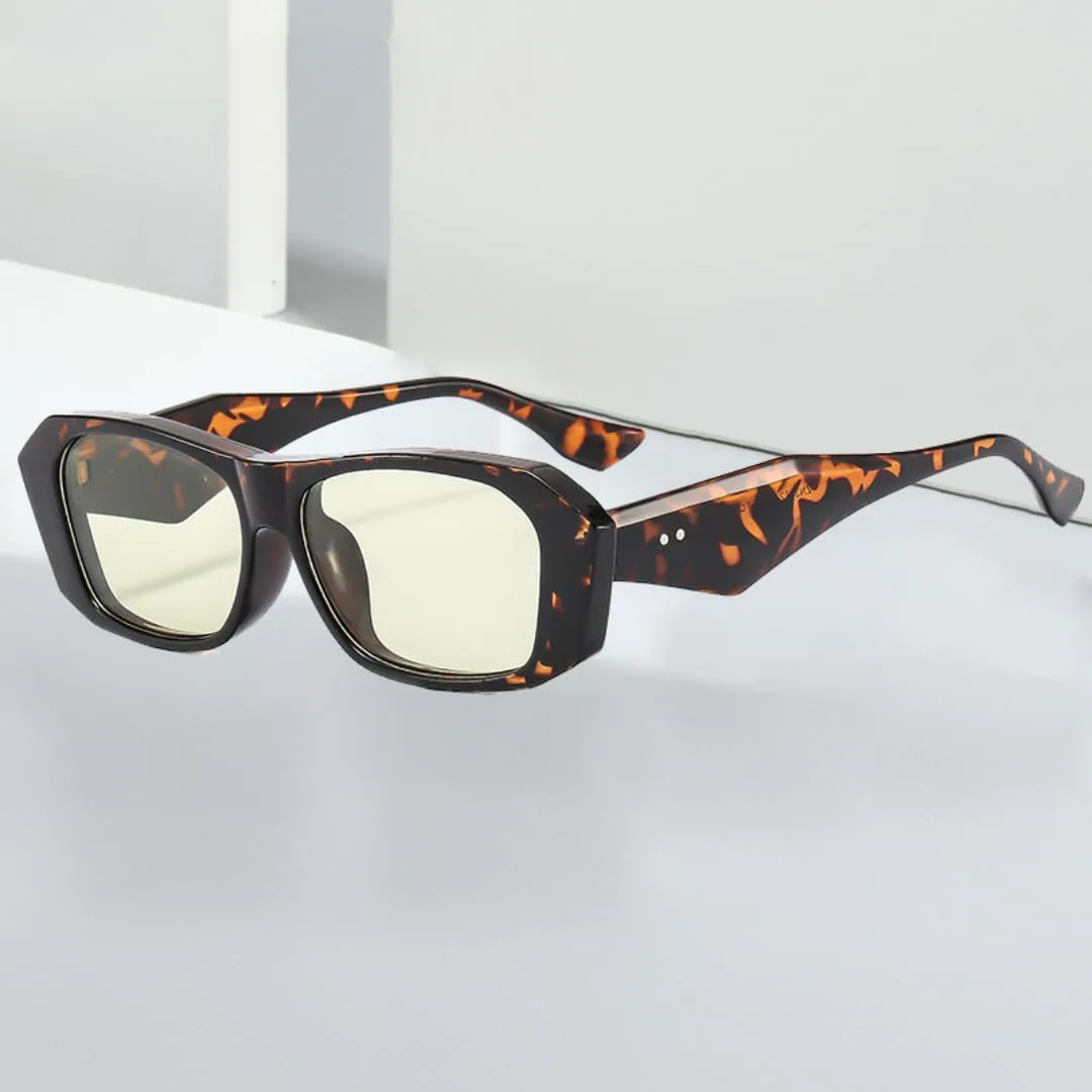 

Солнцезащитные очки с защитой UV400 | Маленькая оправа Rivet, цветные линзы | для женщин и мужчин, для занятий спортом на открытом воздухе и вождения DSVIGF, C6 Brown