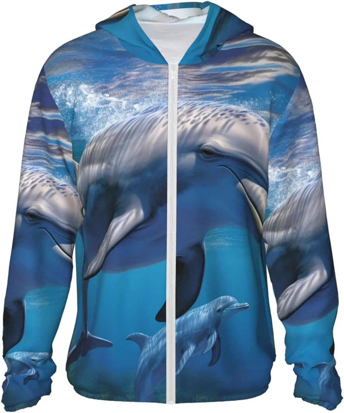 

Мужская куртка с защитой от солнца UPF 50+ Dolphin Sea Animal HJTRW