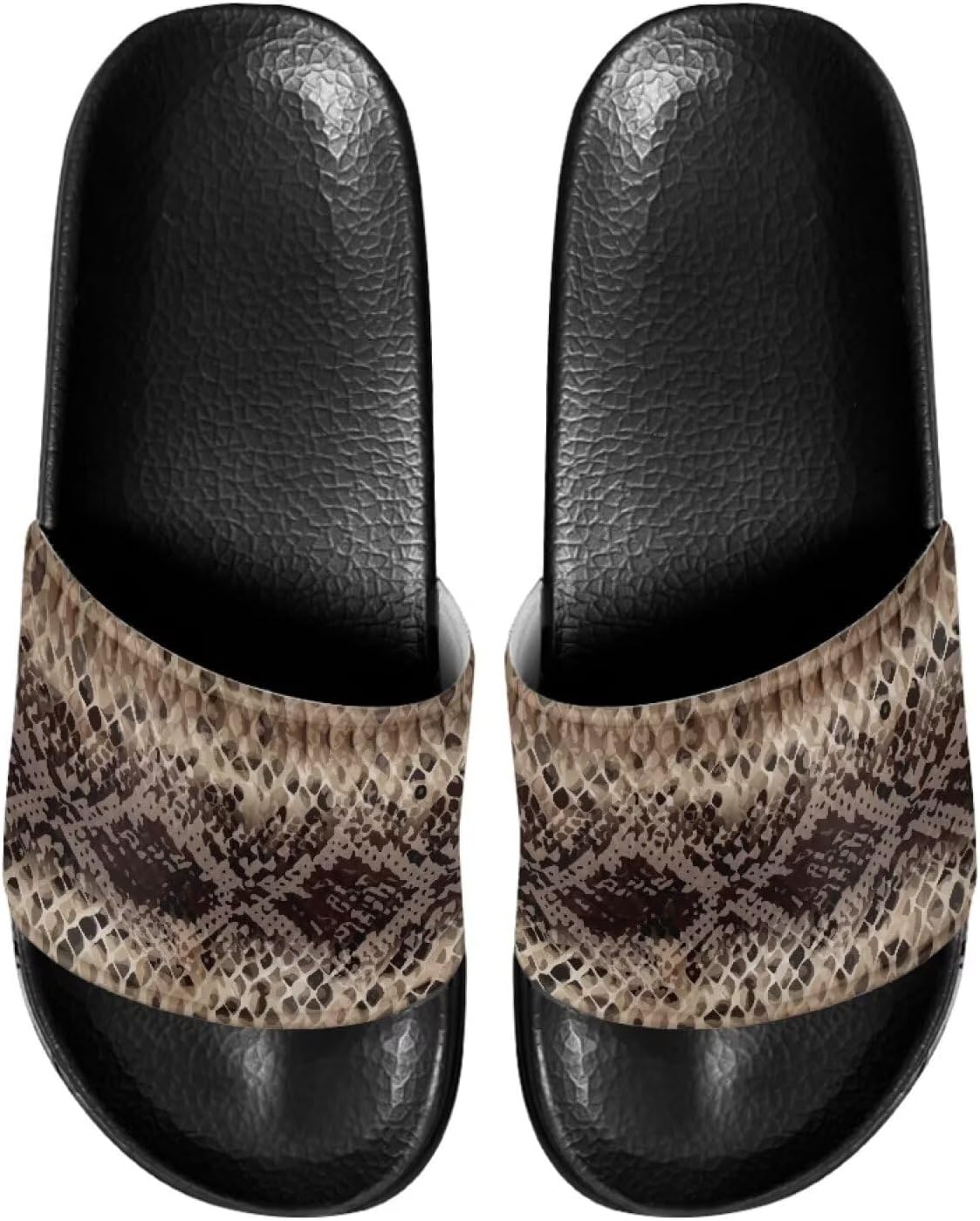 

Мужские шлепанцы, плоские тапочки, нескользящие, быстросохнущие, мягкие, легкие, для душа Jrysaedy, Vintage Snakeskin