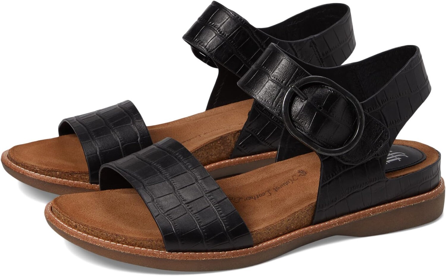 Сандалии на плоской подошве Bali Sofft, цвет Black Croco