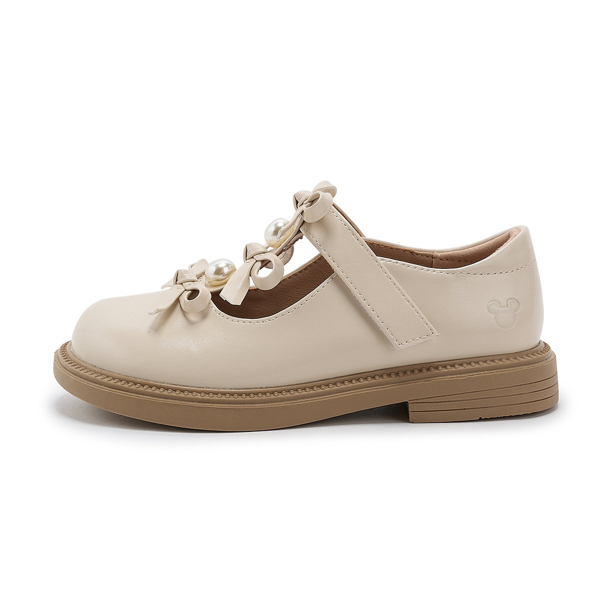 

Коллекция Минни, детская кожаная обувь из коллекции «Холодное сердце» Disney, экрю