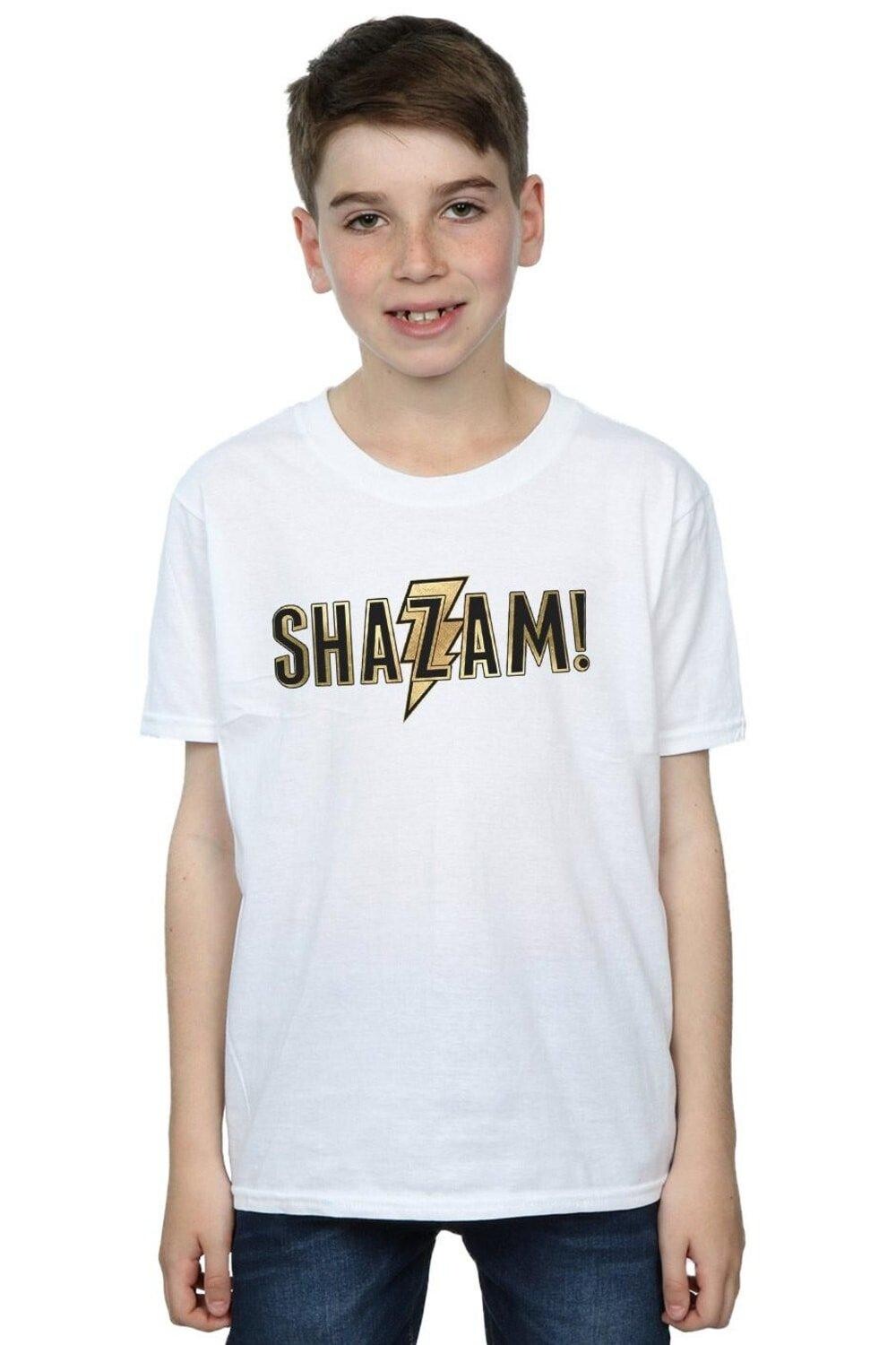 

Футболка с текстовым логотипом Shazam DC Comics, белый