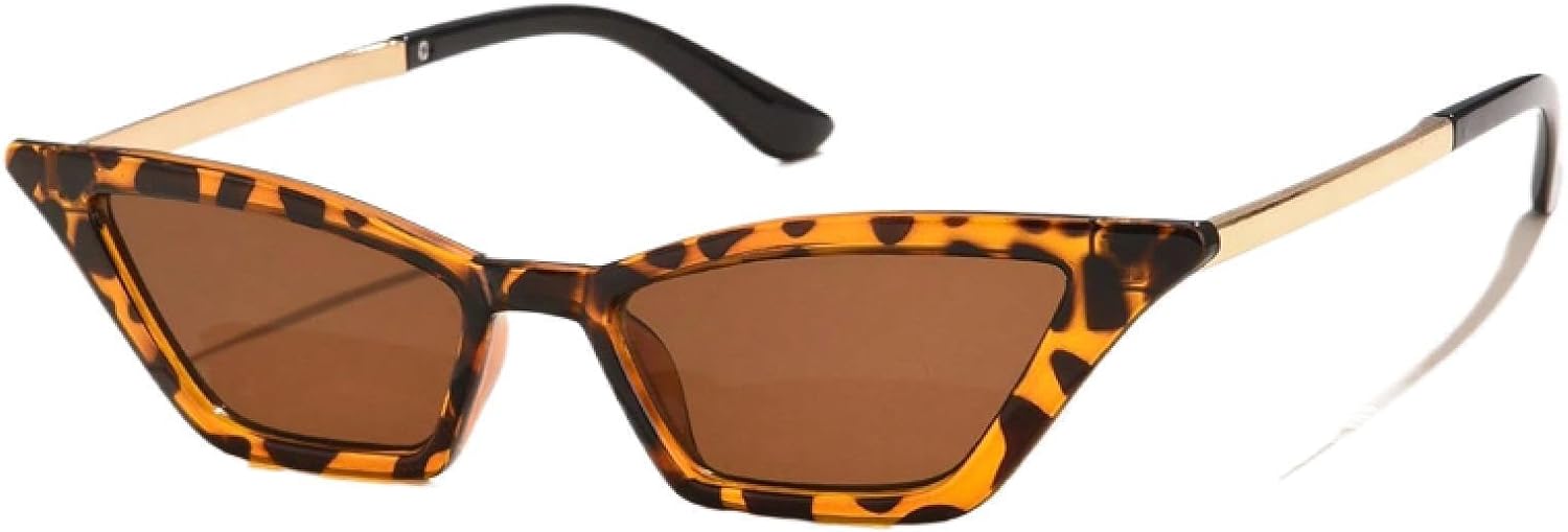 

Солнцезащитные очки с защитой от УФ-излучения UV400 | Треугольные «кошачий глаз», металлический дизайн | Для женщин и мужчин, для занятий спортом на открытом воздухе и вождения DSVIGF, 01