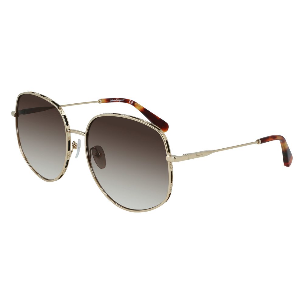 

Женские солнцезащитные очки Salvatore Ferragamo Metal, золотой