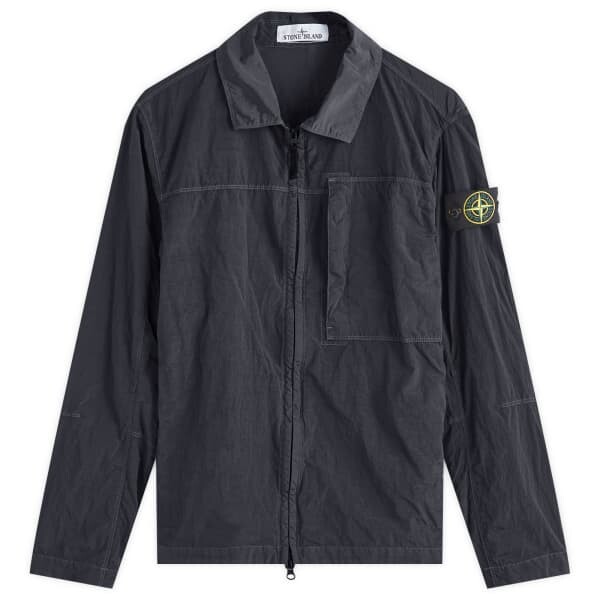 

Куртка-Рубашка из нейлона и металла Stone Island, синий
