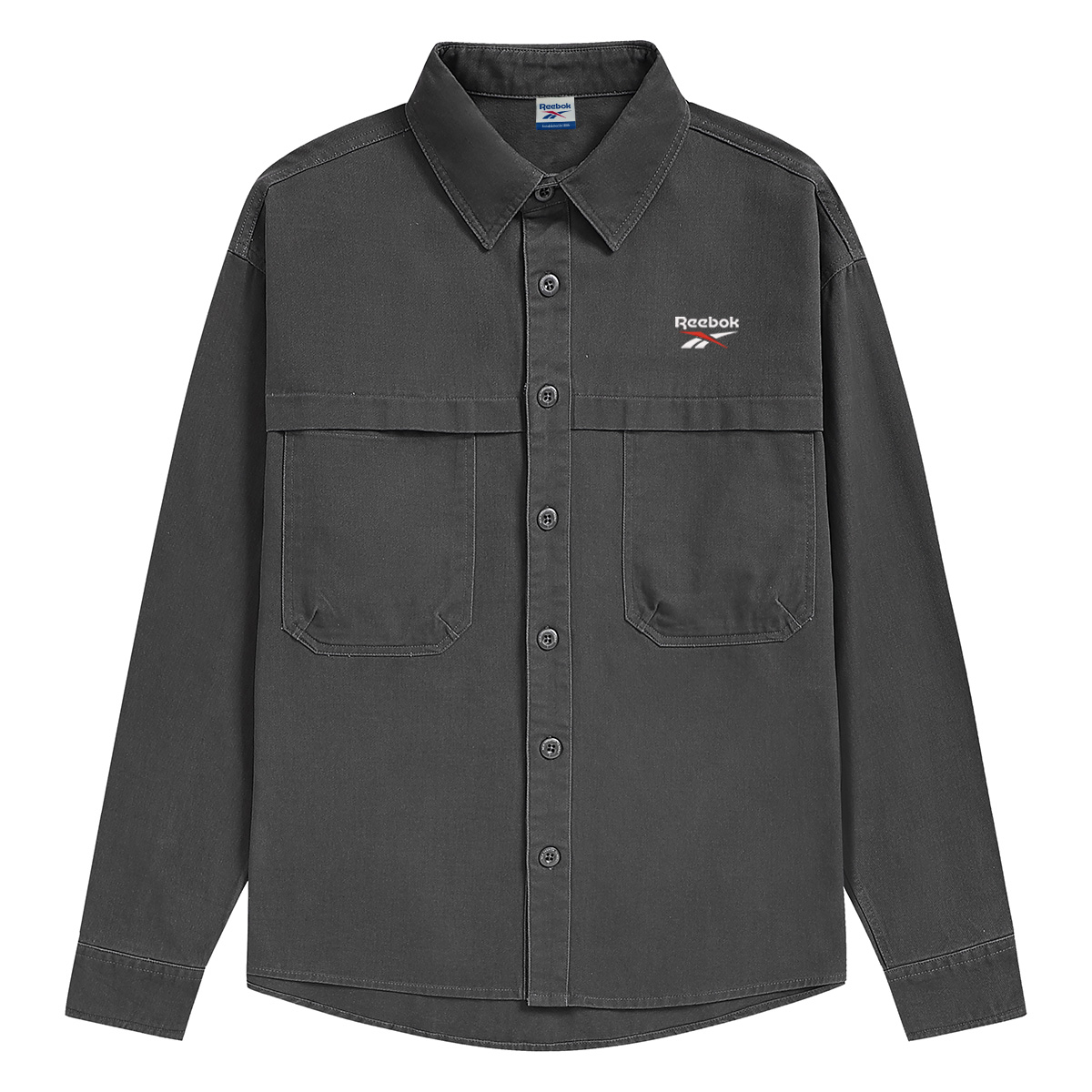 

Рубашка Unisex Lapel Moderate Others Reebok, темно-серый