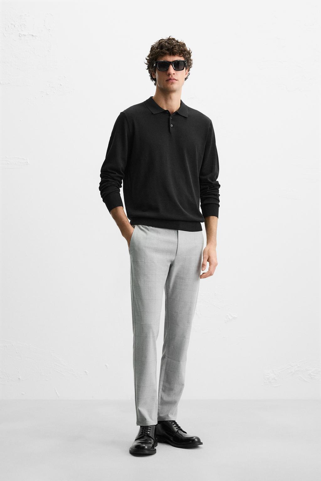 

Облегающие комфортные брюки ZARA, серый марл