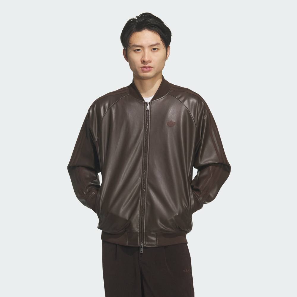 Кожаная куртка SST Adidas, brown — фото 3