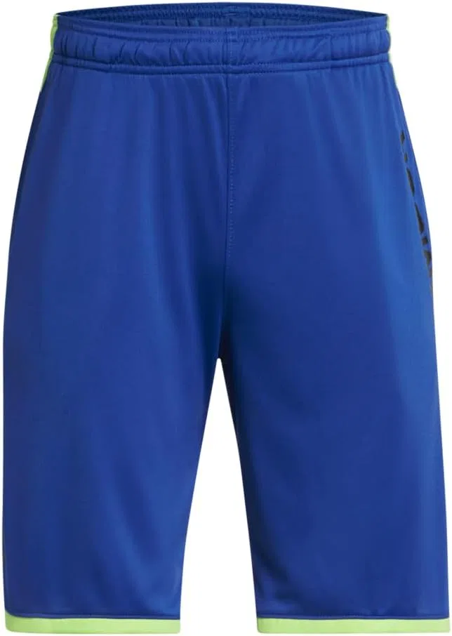 Детские шорты Under Armour Stunt 3.0, (432) Tech Blue/Morph Green/Black