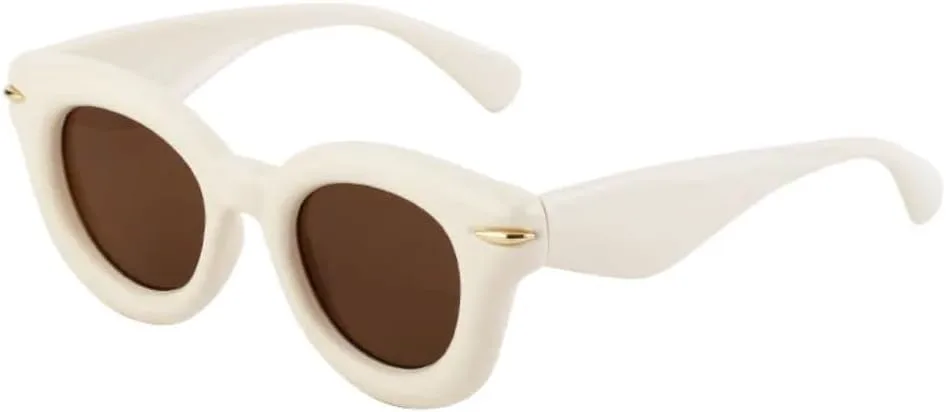 

Солнцезащитные очки с защитой UV400 | Толстая оправа "кошачий глаз" | для женщин и мужчин, для занятий спортом на открытом воздухе и вождения DSVIGF, C4 Beige