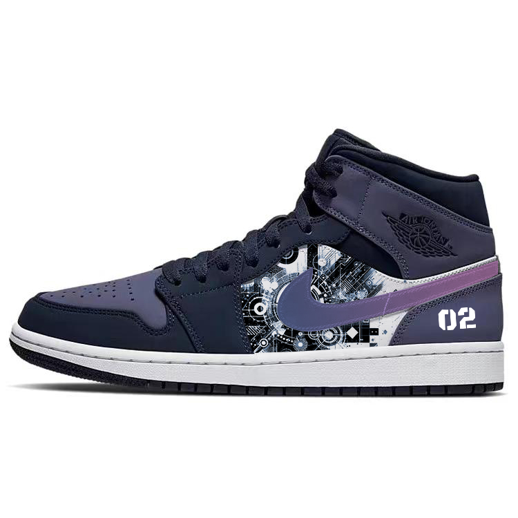 

Баскетбольные кроссовки Air 1 Vintage Unisex Mid-Top Фиолетовый/Белый Jordan