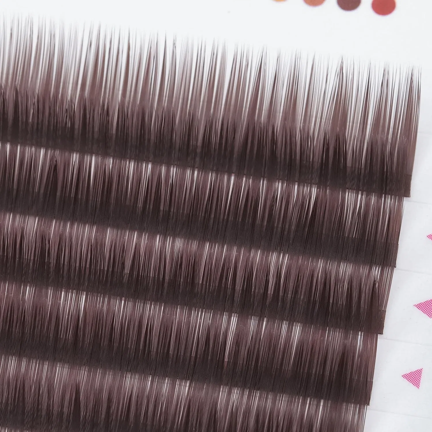Ресницы 12 рядов Dark Brown J Curl 0.06 мм × 14 мм, Foula — фото 2