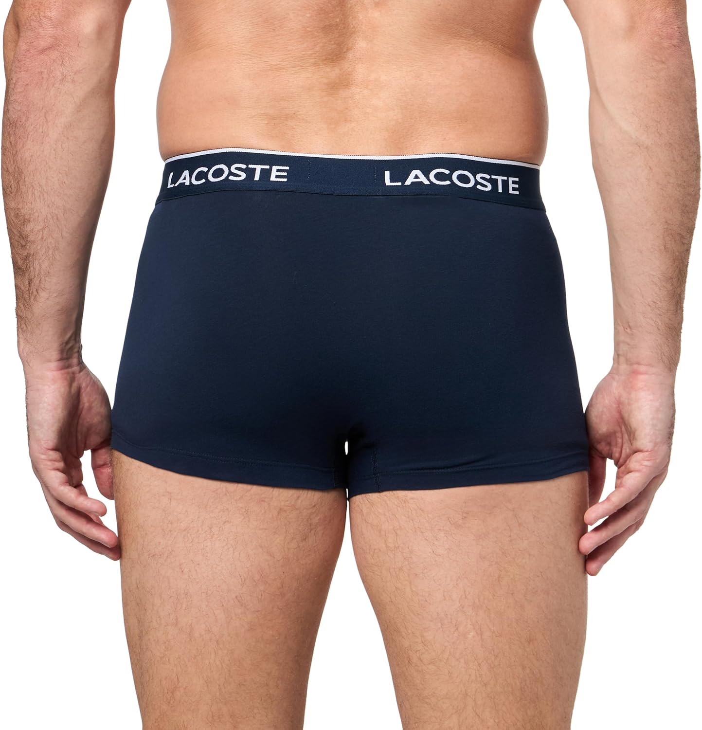 Lacoste мужские хлопковые эластичные трусы Essentials, 5 штук (Amazon Exclusives), Navy Blue/Overview/Liamon — фото 3