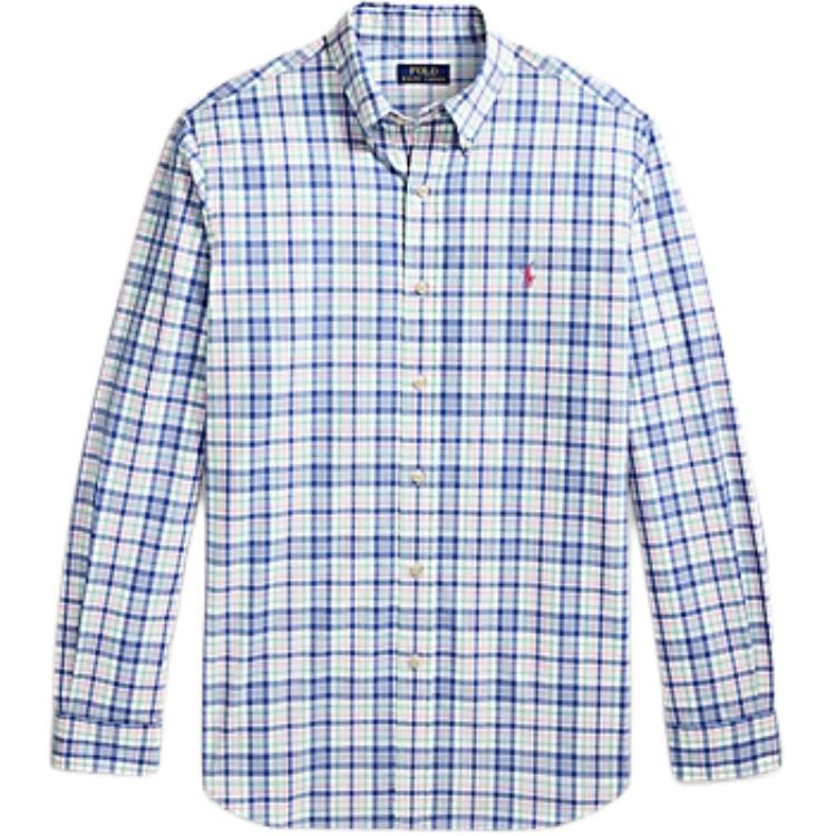 

Ralph Lauren Рубашки мужские, синие с лацканами, средней кроя, другие