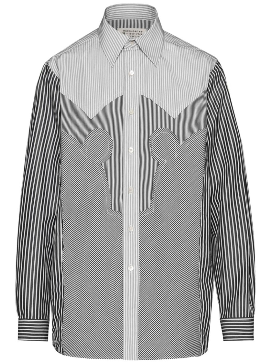 

Рубашка Yoke в полоску Maison Margiela, черный