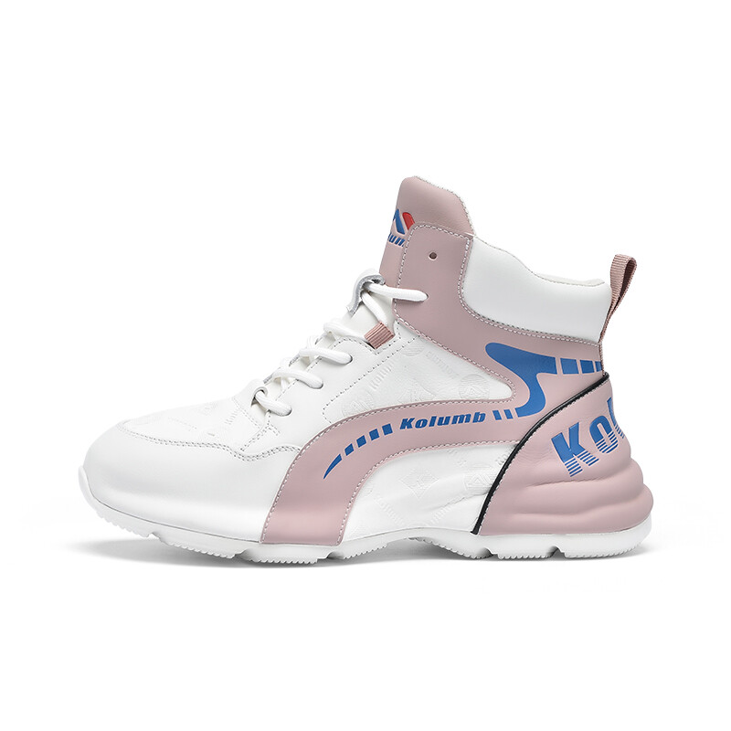 

Женские кроссовки Lifestyle High-Top белого/розового цвета Kolumb, белый/розовый