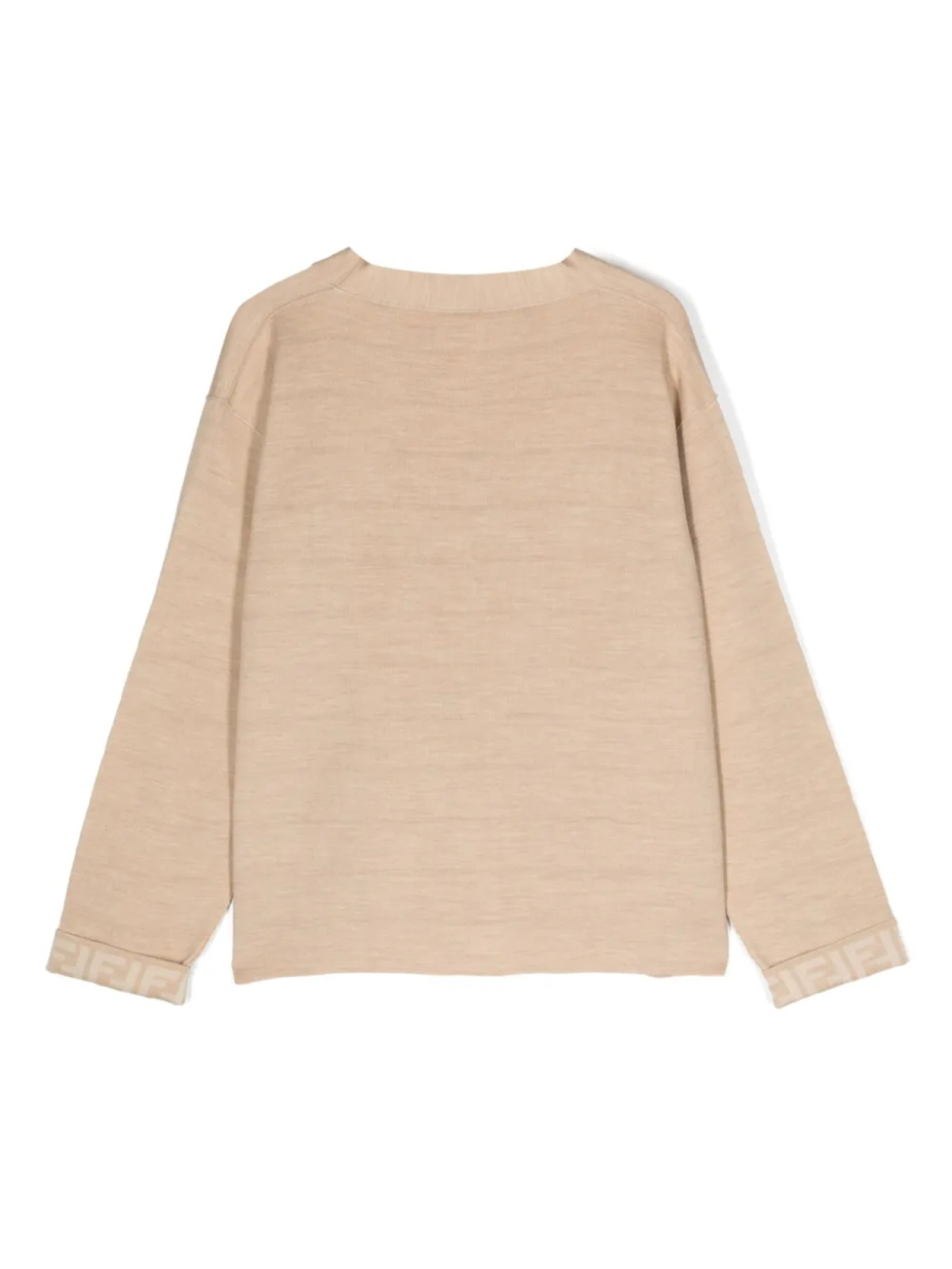 Двусторонний кардиган с логотипом FF Fendi Kids, нейтральный — фото 2