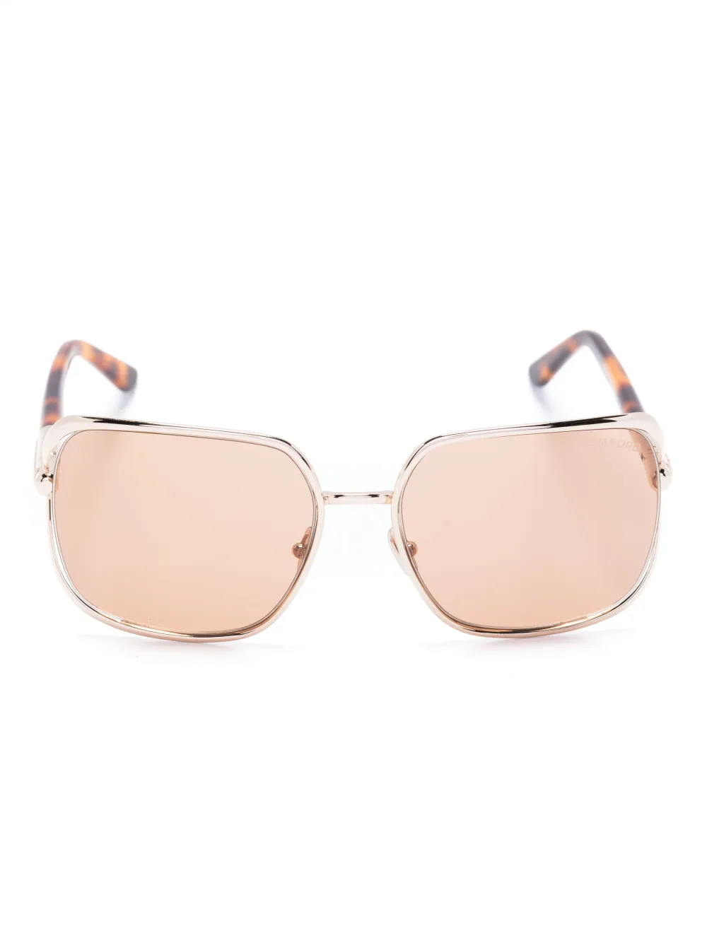 

Солнцезащитные очки в массивной оправе TOM FORD Eyewear, коричневый