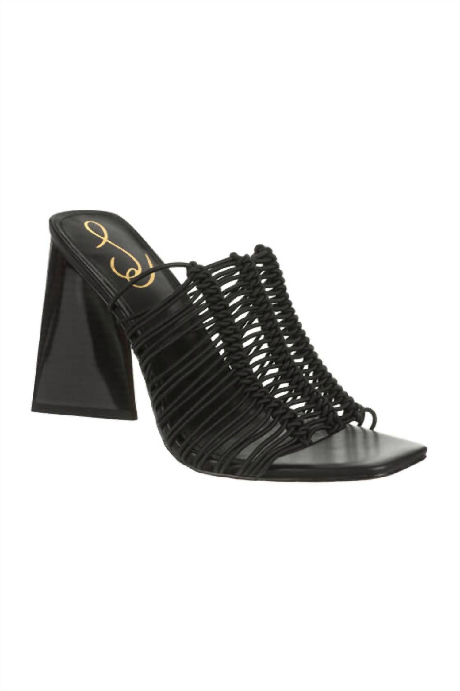 Женские мюли Laurette на квадратном каблуке с черным шнуром Sam Edelman
