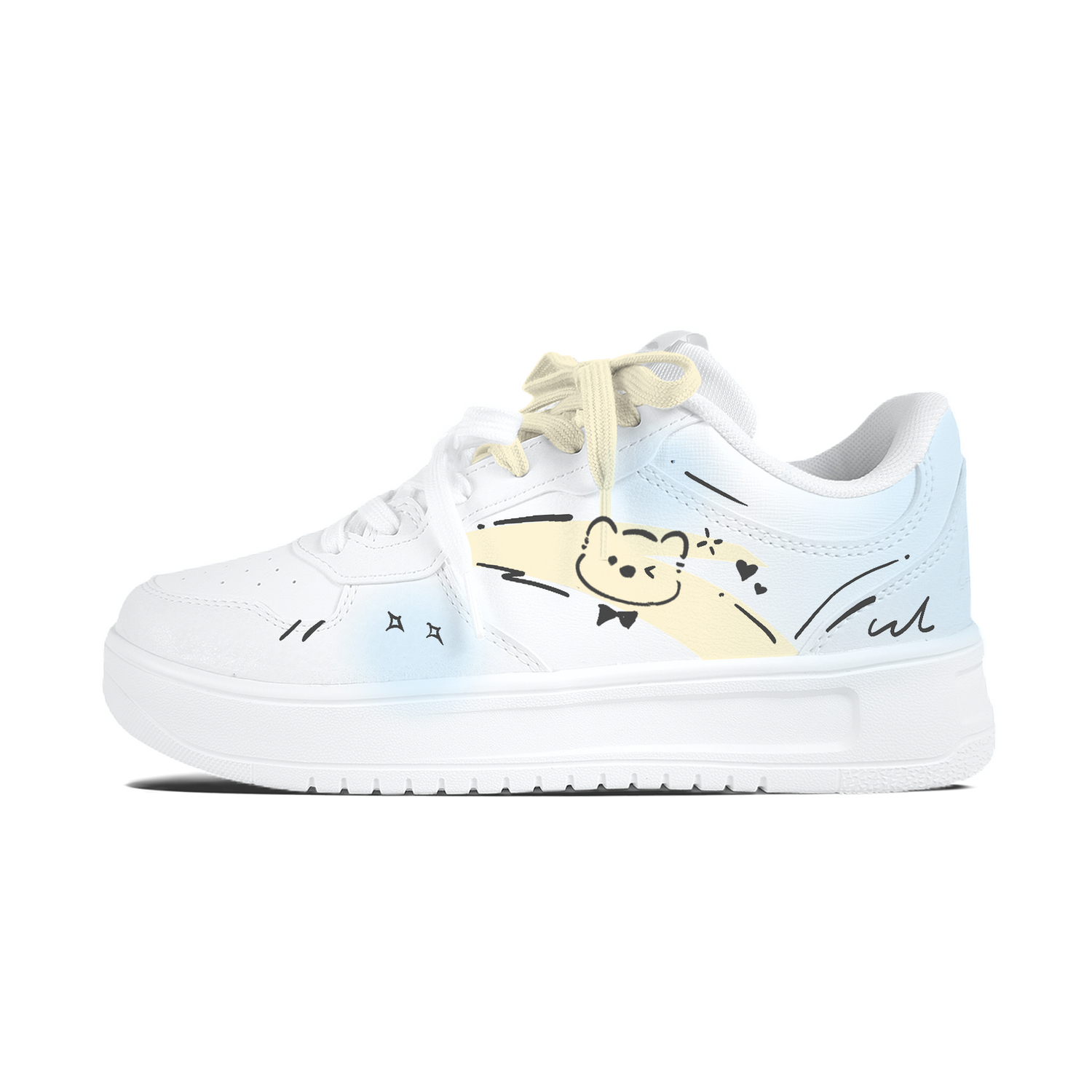 

ANTA Легкие желтые крючковые котята, устойчивые к истиранию и скольжению, унисекс-скейтерские кроссовки