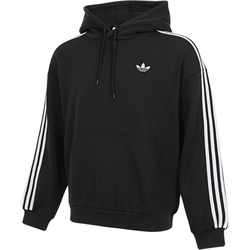 

Adidas Originals Мужская толстовка с капюшоном 3S, черная, Черный, Adidas Originals Мужская толстовка с капюшоном 3S, черная