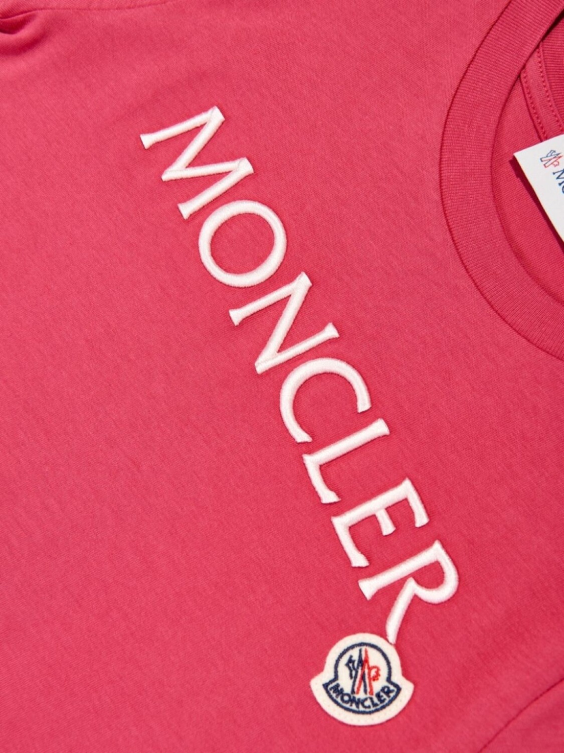 Moncler Enfant футболка с логотипом, красный — фото 3