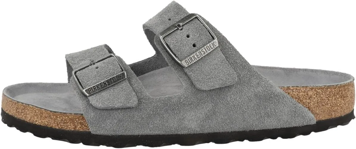 Сандалии Birkenstock Arizona SFB, унисекс, для взрослых, открытые, мягкие, стандартный размер, серый
