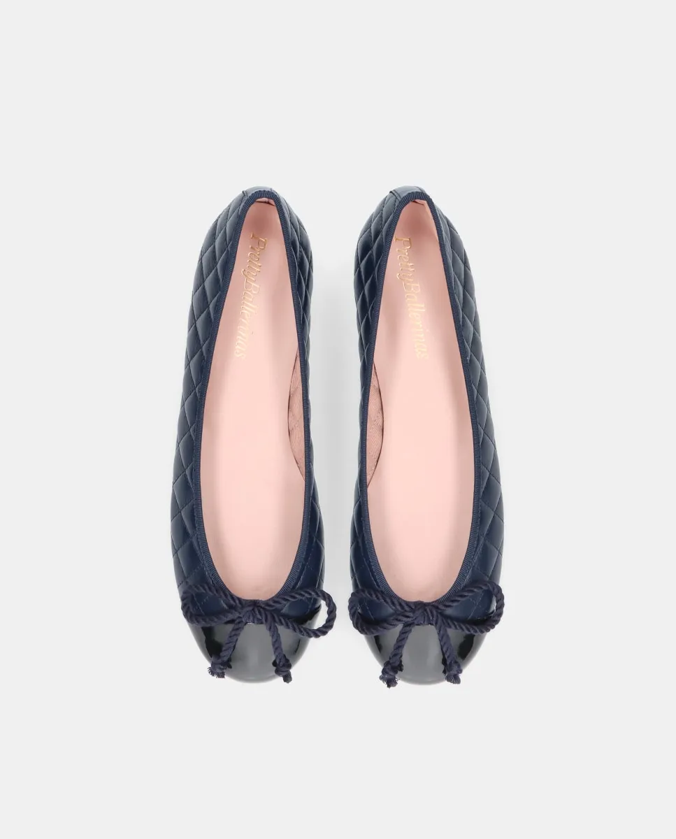 Женские балетки Rosario из мягкой наппы с лаковой мыском Pretty Ballerinas, темно-синий — фото 3