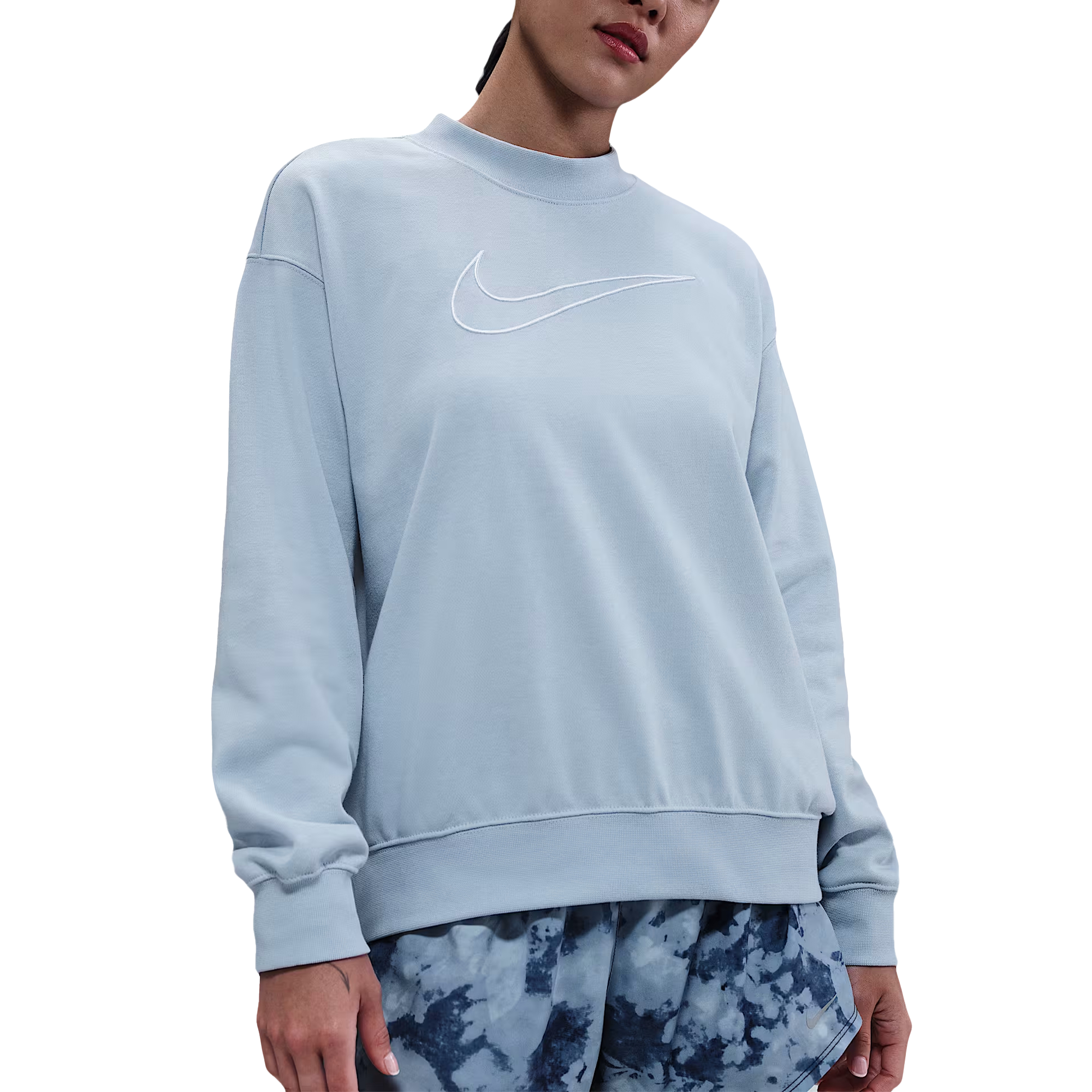 Толстовка Dri Fit Swoosh для женщин Nike, light amori blue/white