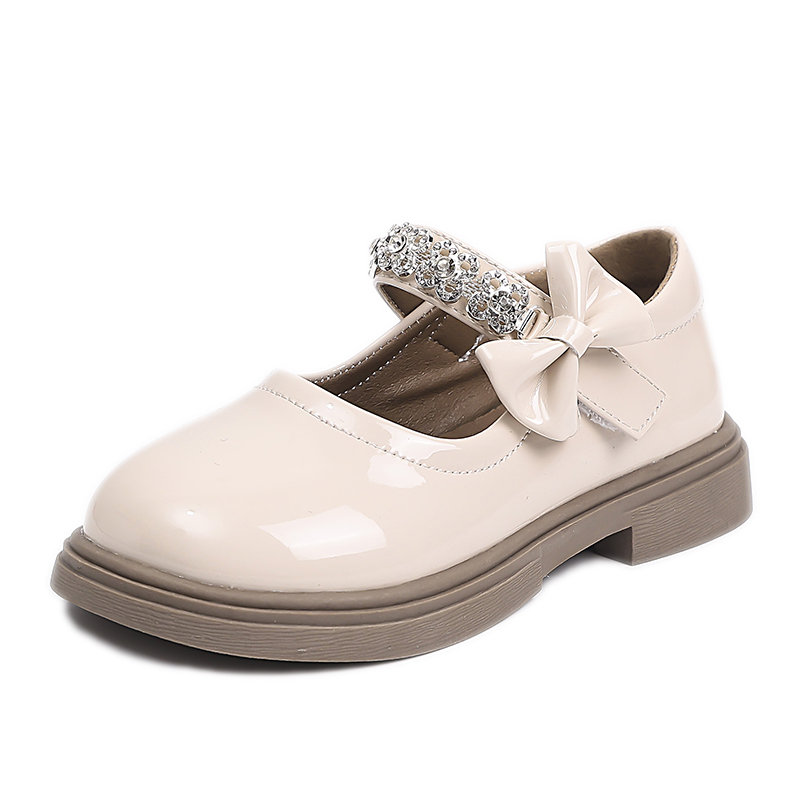 

Низкие кожаные туфли для детей FIRS Kids, экрю