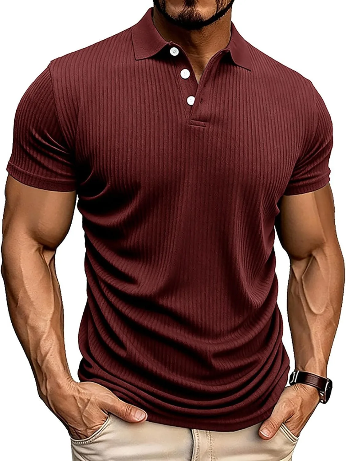 Polo футболка для мужчин, короткий рукав, slim fit — фото 4