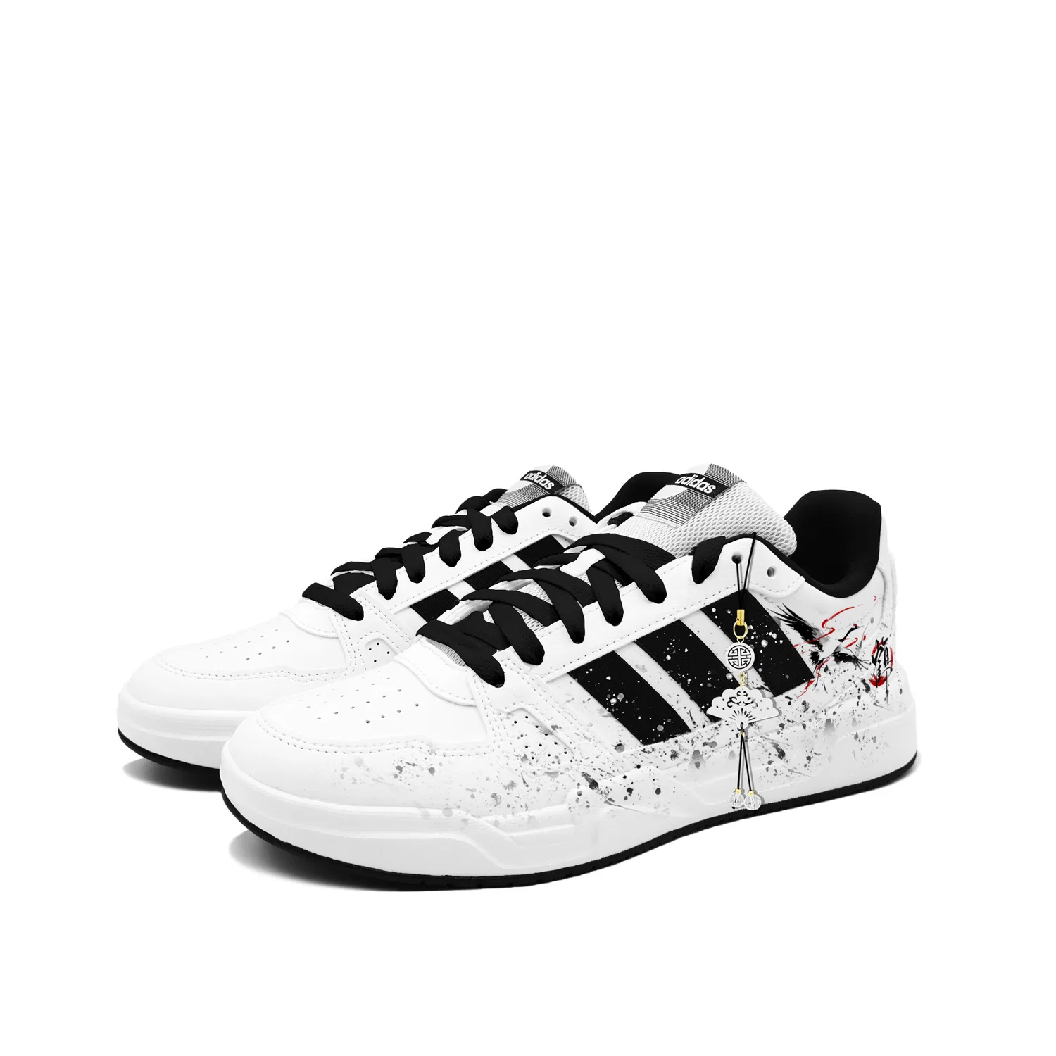 Кроссовки скейтбордические LITE BALLER Adidas Black White — фото 4