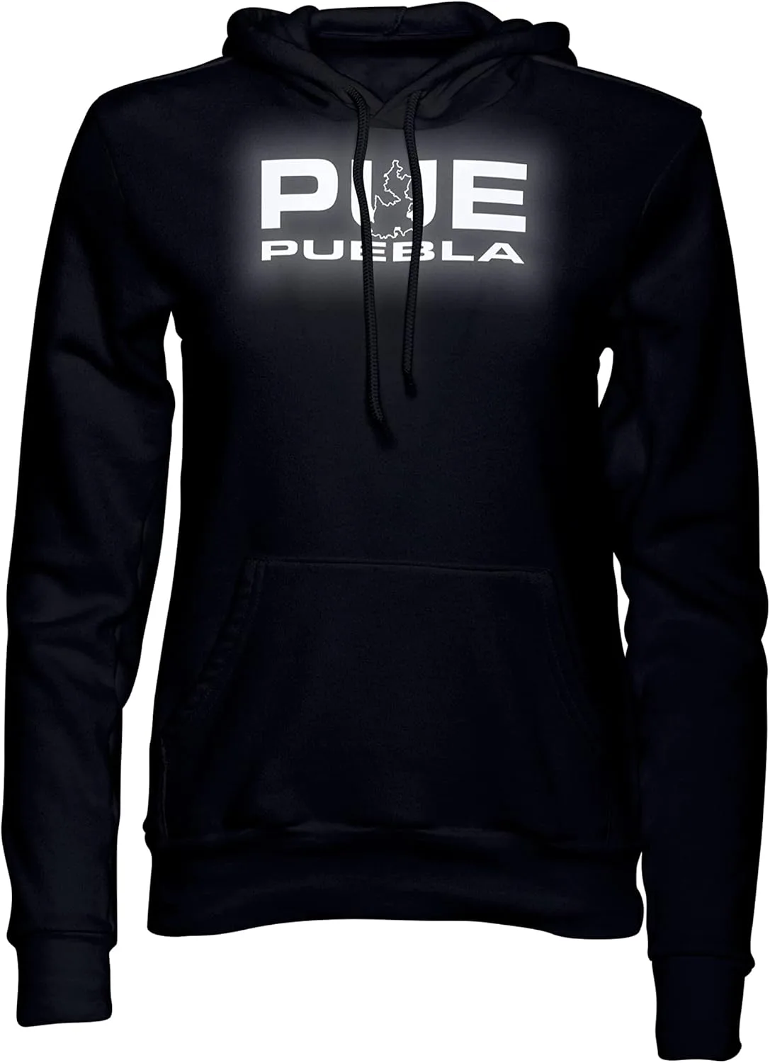 Толстовка с капюшоном Puebla Mexico Reflective Logo Black