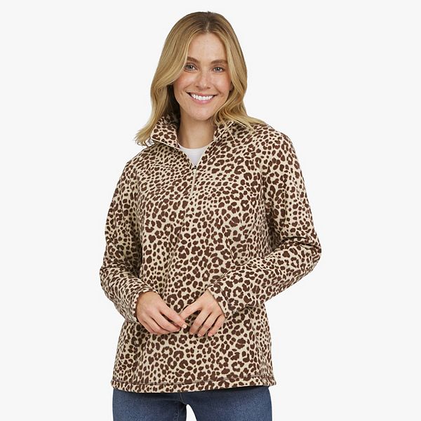 

Женская флисовая толстовка с молнией на четверть Lands' End, Brown Multi, Коричневый, Женская флисовая толстовка с молнией на четверть Lands' End, Brown Multi