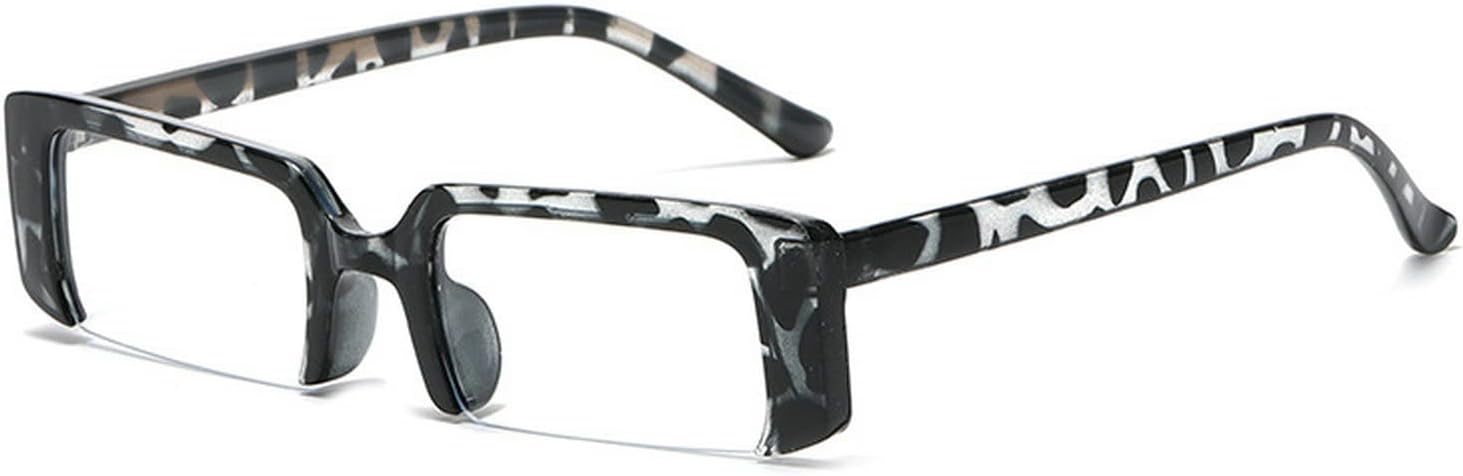 

Квадратные женские солнцезащитные очки, маленькие прямоугольные солнцезащитные очки для мужчин, очки в полуободковой оправе, тонированные, ретро, ​​прозрачные очки mincl, Leopard&clear