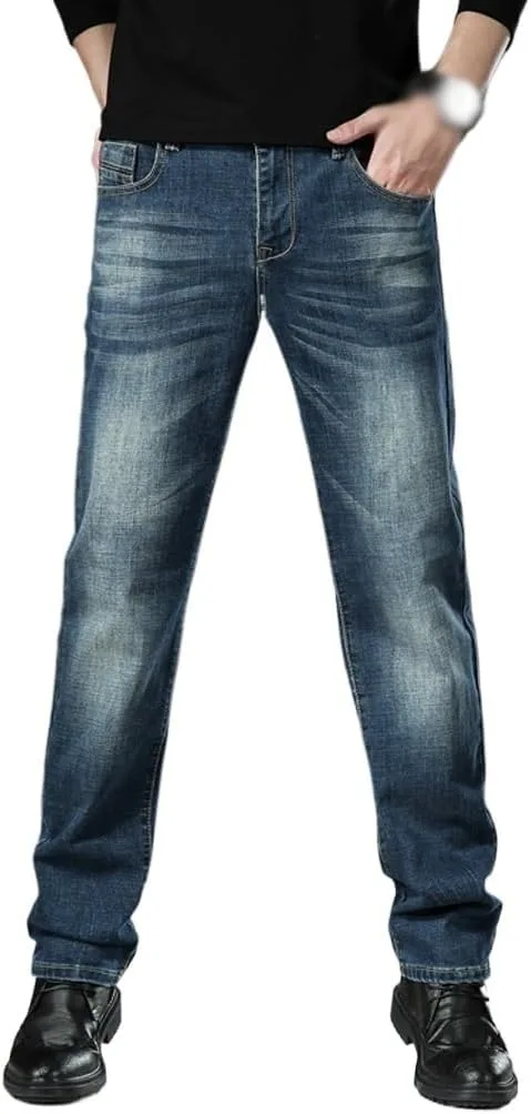 

Прямые джинсы с передними карманами мужские slim-fit с эластаном SIDUFHAOPKLL