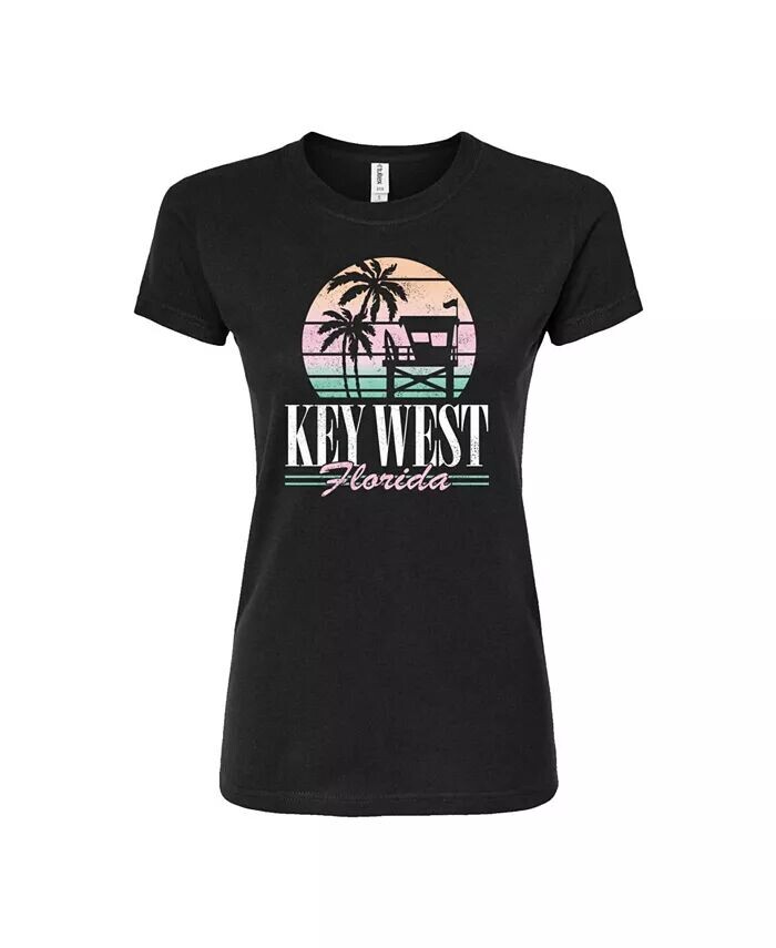 

Футболка Hybrid Apparel Trendy Juniors с рисунком Key West Good Vibes Llc, черный