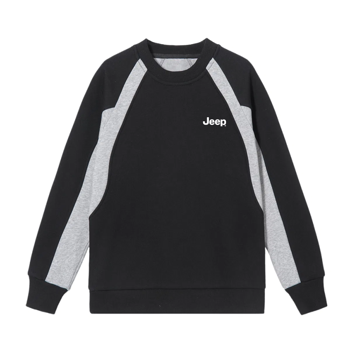Свитшот детский с круглым вырезом утепленный Grade School Jeep, Black Gray
