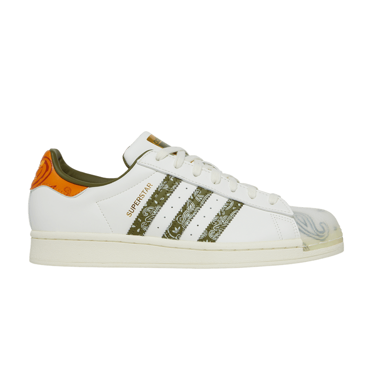 

Кроссовки adidas Superstar 'Bandana - Off White Focus Orange', белый